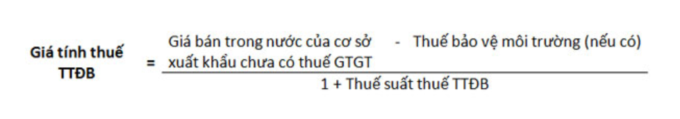 giá tính thuế tiêu thụ đặc biệt