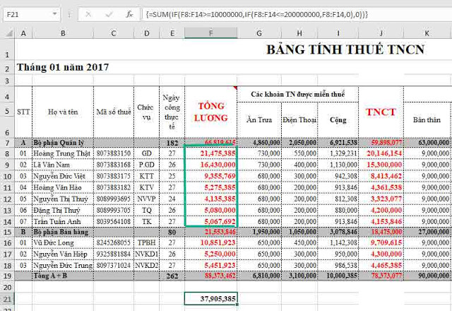 Cộng trong một khoản cho trước