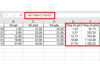 Excel: 3 Cách chuyển đổi thời gian thành số thập phân và ngược lại