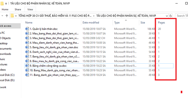 Mẹo hay: Đếm số trang Word mà không cần mở file