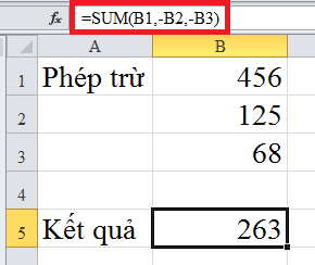 Cách thực hiện phép tính trừ trong Excel, bạn có biết?