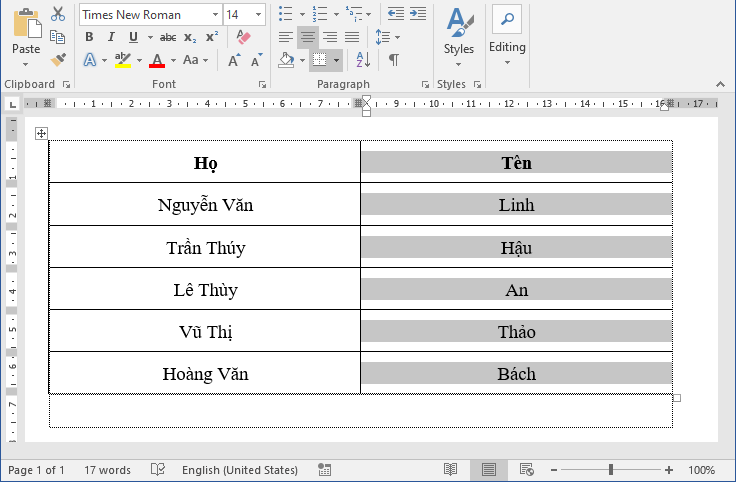 Cách sắp xếp tên theo thứ tự chữ cái trong Microsoft Word