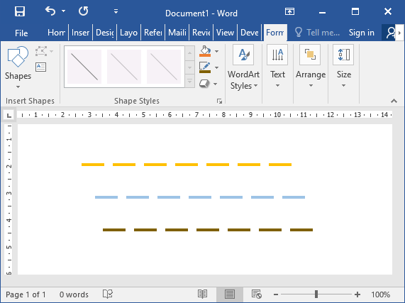 3 bước đơn giản để vẽ đường nét đứt trong Microsoft Word