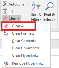 Cách xóa nội dung, định dạng, chú thích, liên kết có trong ô tính Excel