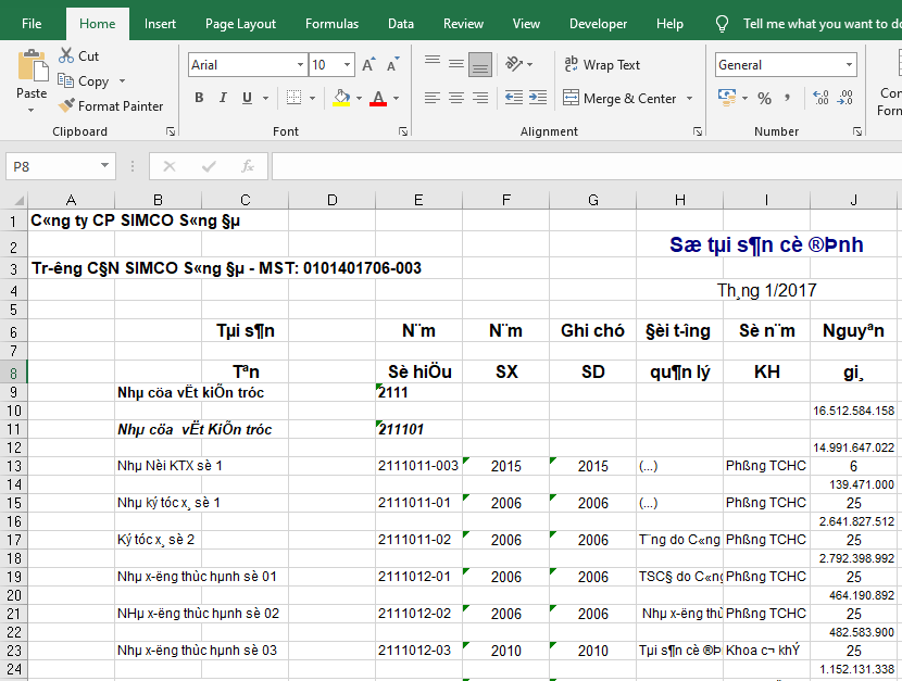 Sửa lỗi file Excel bị mất định dạng