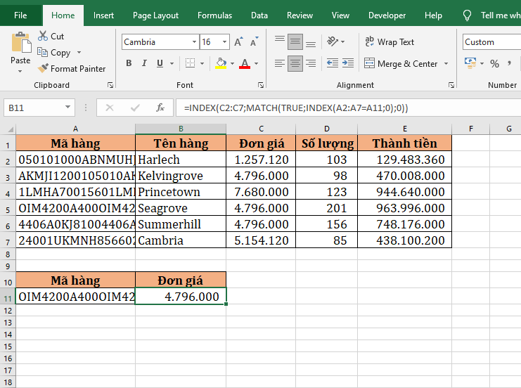 Sửa lỗi #VALUE! khi sử dụng hàm VLOOKUP trong Excel