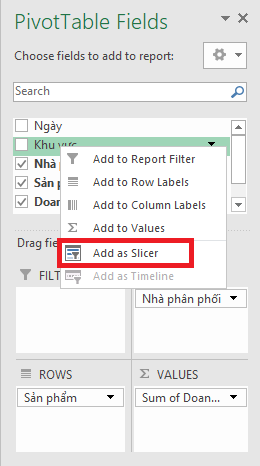 Sử dụng thành thạo Pivot Table thông qua ví dụ thực tế