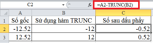 Cách tách số trước và sau dấu phẩy trong Excel, bạn có biết?