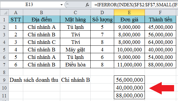 Cách tìm kiếm giá trị để thỏa mãn điều kiện trong Excel