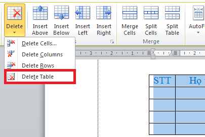 Mách bạn đọc thủ thuật xóa nhanh bảng trong Word