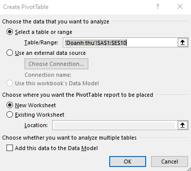 Hướng dẫn cách sử dụng PivotTable trong Microsoft Excel