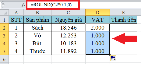 Cách làm tròn số tiền cực đơn giản trong Excel, bạn có biết?