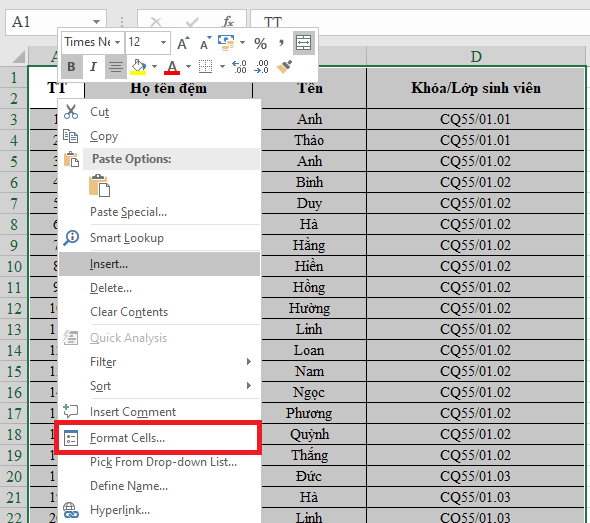 Cách khóa cột trong Excel chỉ với 3 bước đơn giản