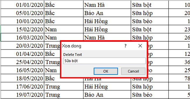 Hướng dẫn xóa dòng có điều kiện trong Microsoft Excel