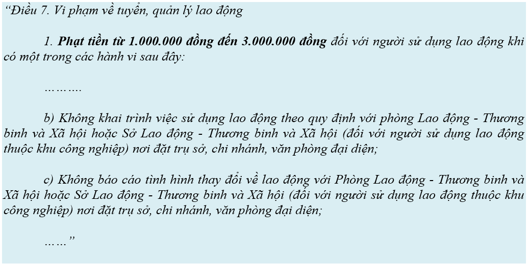 Khoản 1 Điều 7, Nghị định số 28/2020/NĐ-CP