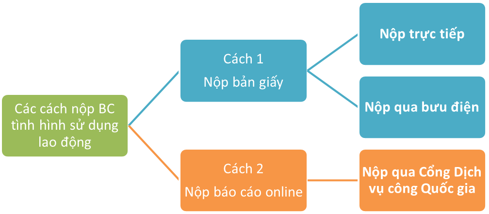 Các cách nộp báo cáo tình hình sử dụng lao động