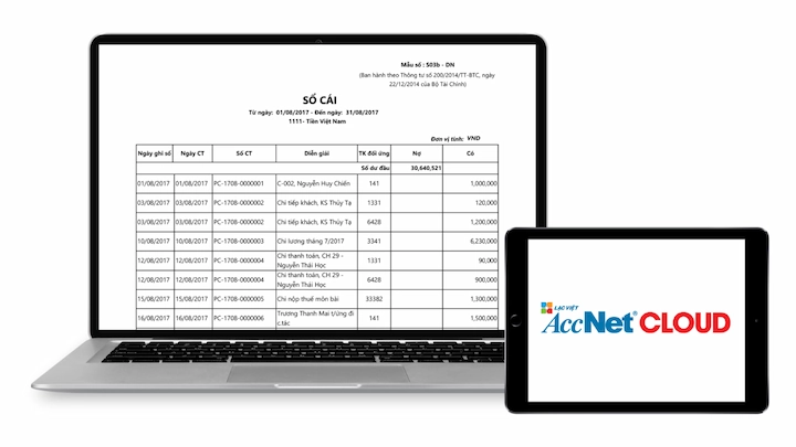 Accnet Cloud thiết kế với giao diện đơn giản